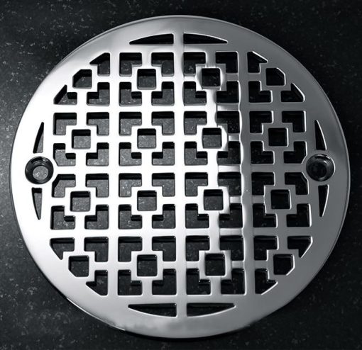 3.25 round shower drain GEOMETRIC SQ NO 1_DESIGNER DRAINS