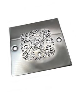 Lotus Square Shower Drain, Replacement for Oatey, Polished Stainless