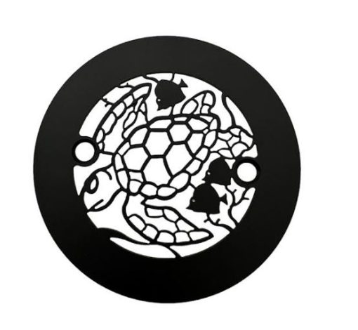 Turtle-4.25-round-shower-drain-cover-matte-black_Designer-Drains