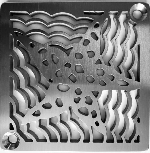 Star Fish_Schluter_Brushed Stainless_Square Shower Drains