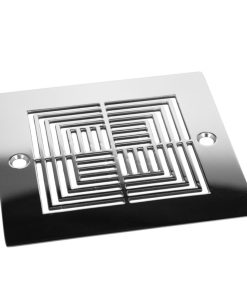 Geometric Illusions_Shower Drain Replacement For Square Shower Drain_Polished Stainless