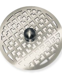 geometric-no.-1-stopper-brushed-stainless_Designer-Drains