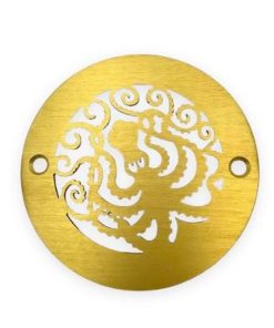 Octopus-4-inch-round-shower-drain-cover-brushed-brass_Designer-Drains