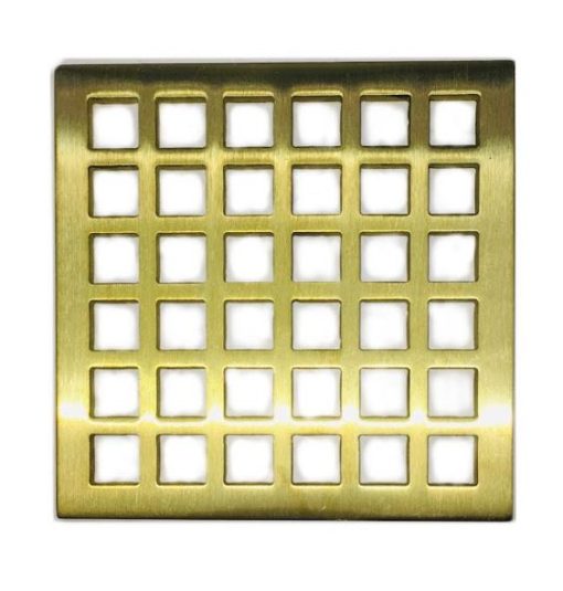 Geometric-No.-7-Replacement-for- FloFX-Shower-Drain-Cover-Brushed-Brass
